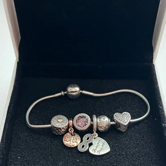 Pandora essence Bracelet with 5 charms - Picture 5 of 8